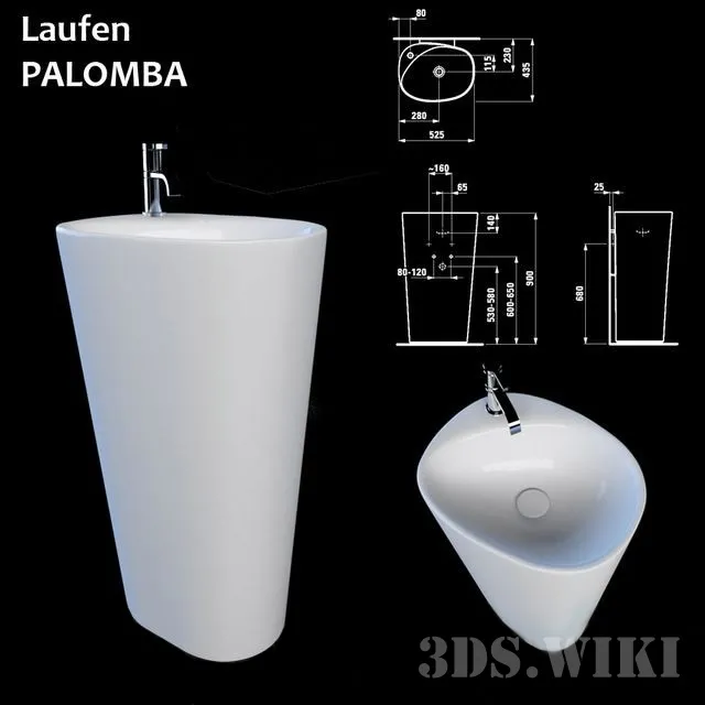 bathroom – Modern sinks Laufen Palomba 3ds Max
