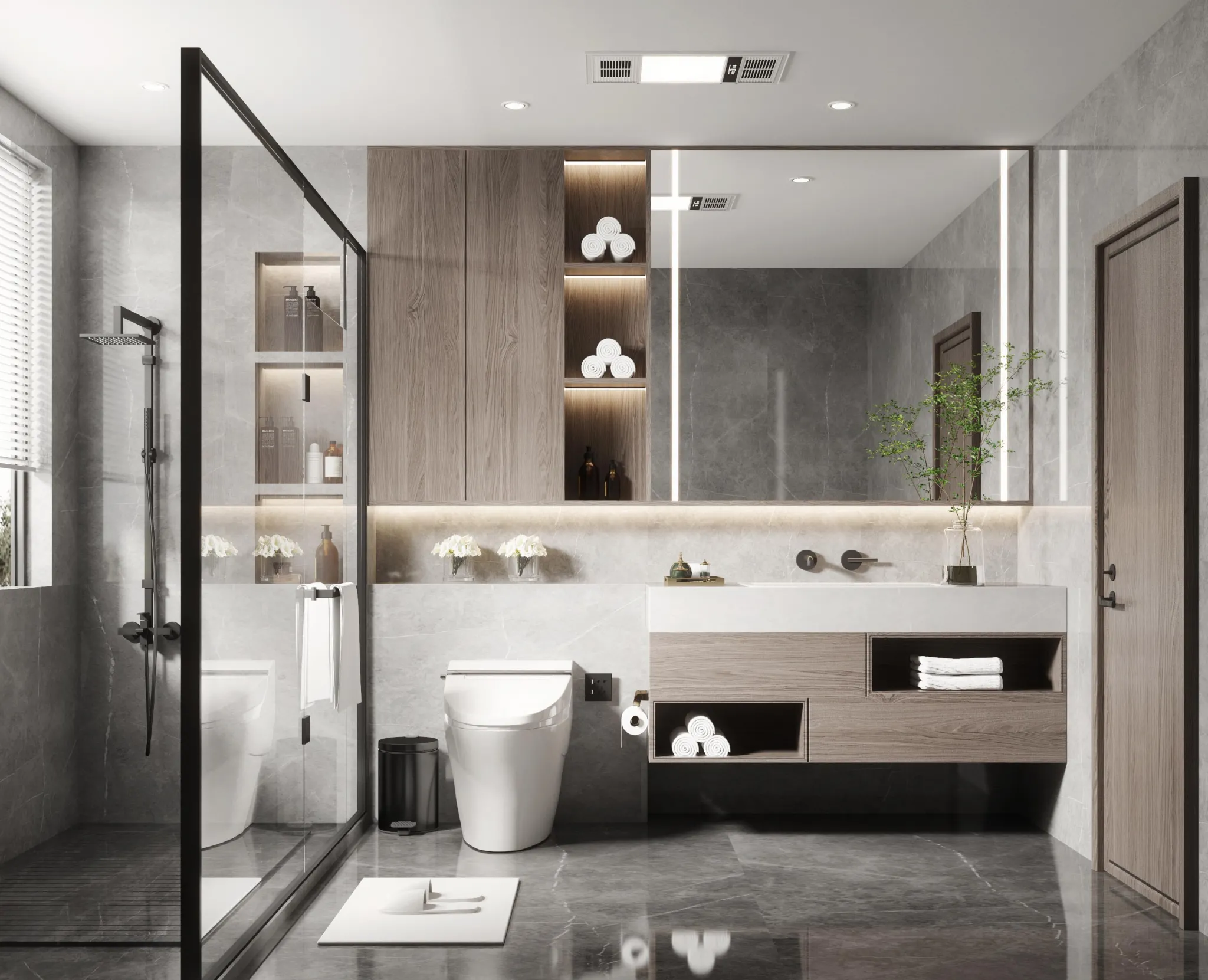 Bathroom – Modern Style 3D Scenes – Interior Design – 004