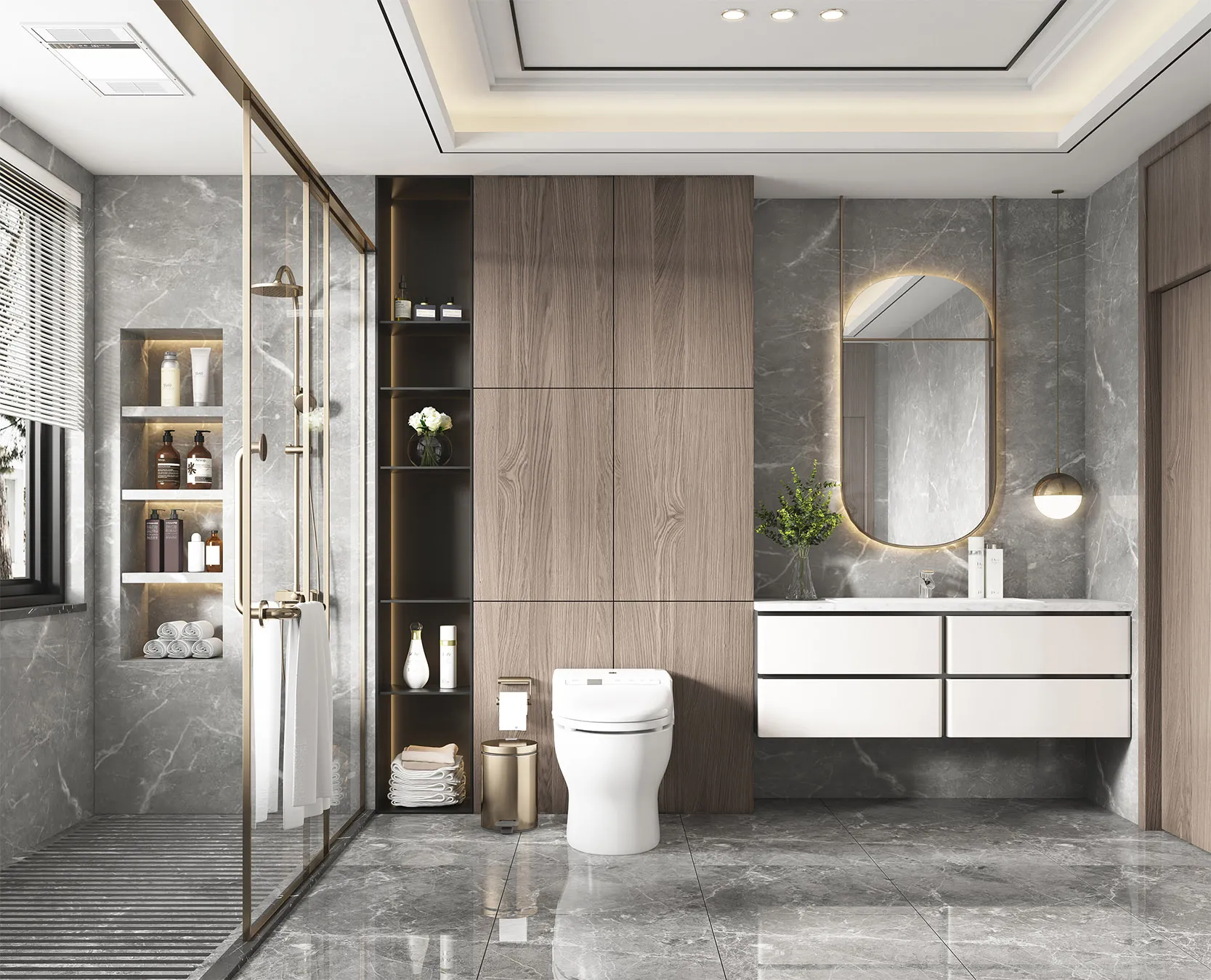 Bathroom – Modern Style 3D Scenes – Interior Design – 006