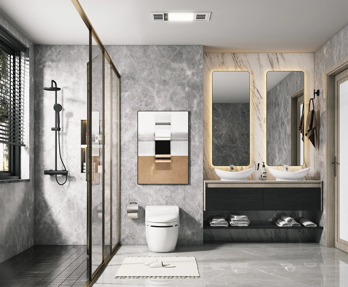 Bathroom – Modern Style 3D Scenes – Interior Design – 007