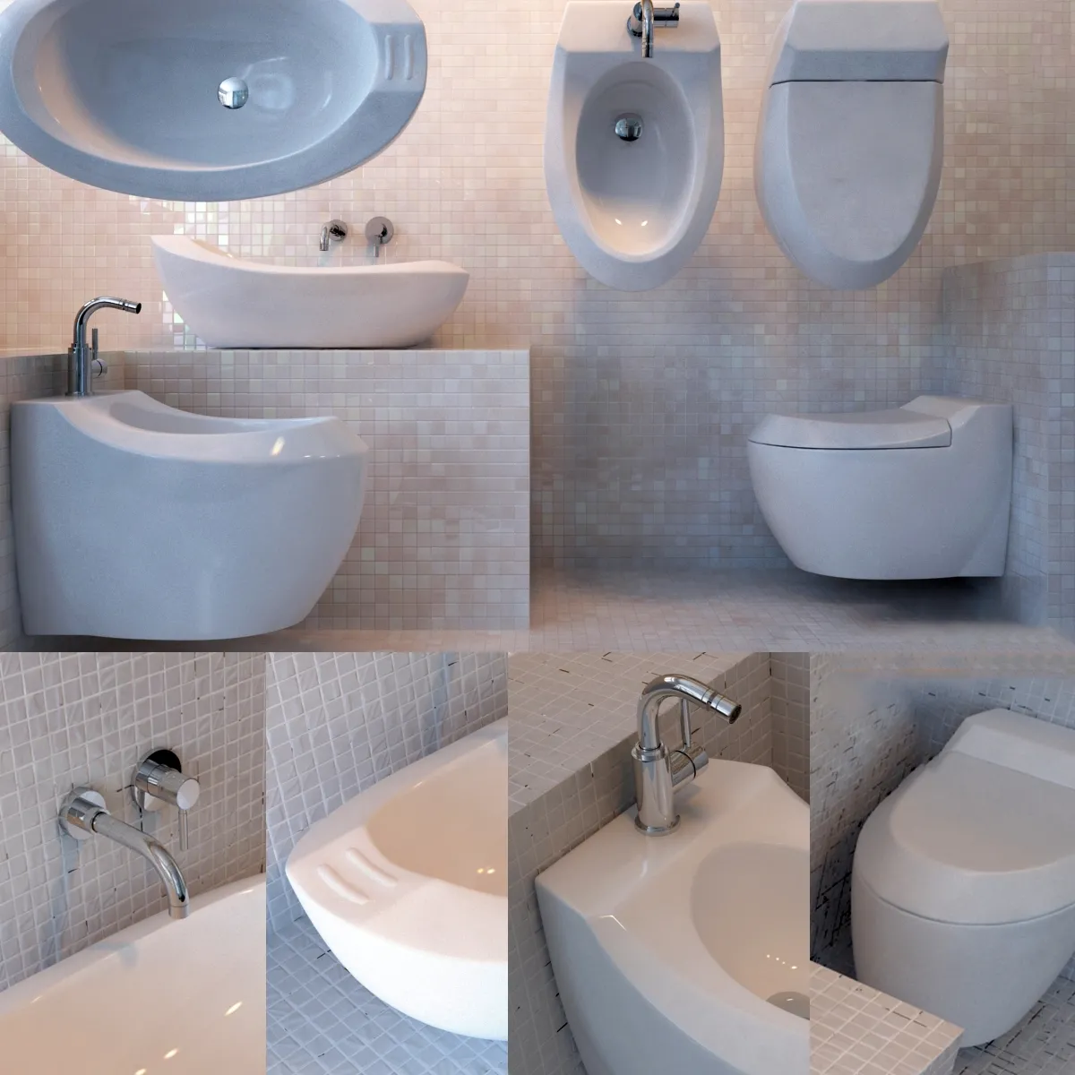 bathroom – Morphosis washbasin 3ds Max