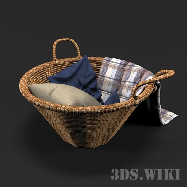 bathroom – Old bathroom basket 3ds Max