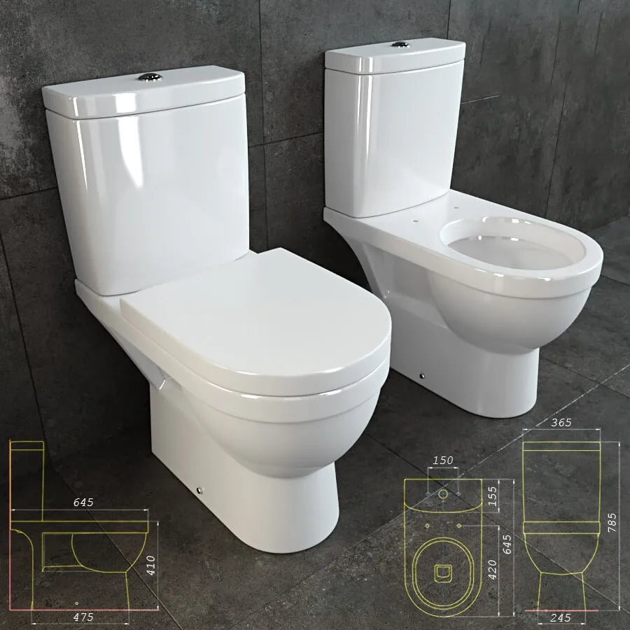 bathroom – Prestige toilet 3ds Max