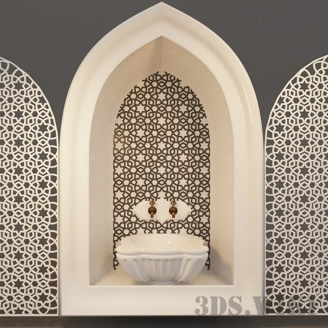 bathroom – Qurna washbasin 3ds Max
