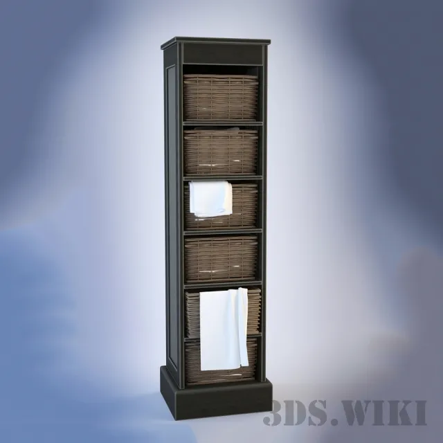 bathroom – Rack with baskets 3ds Max