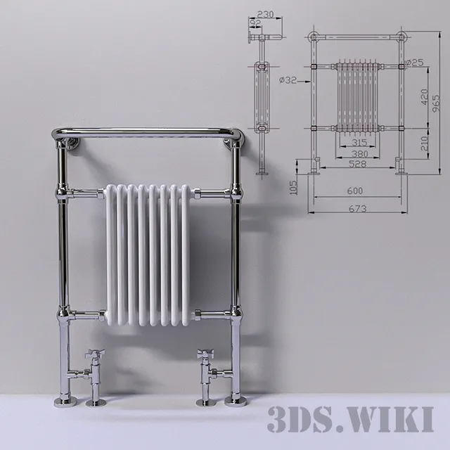 bathroom – Radiator – heated towel rail 3ds Max