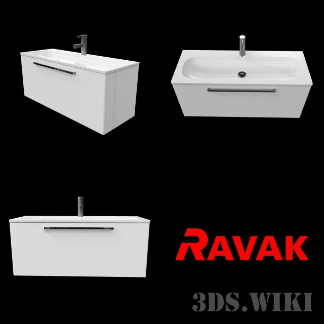 bathroom – Ravak Ring washbasin 3ds Max