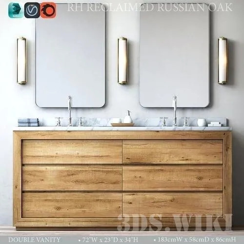 bathroom – reclaimed russian oak 3ds Max
