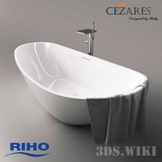bathroom – Riho Granada freestanding bathtub 3ds Max