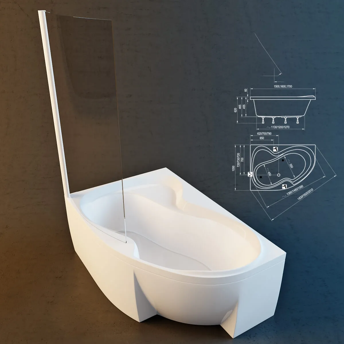 bathroom – Rosa bath  II (Ravak) 3ds Max