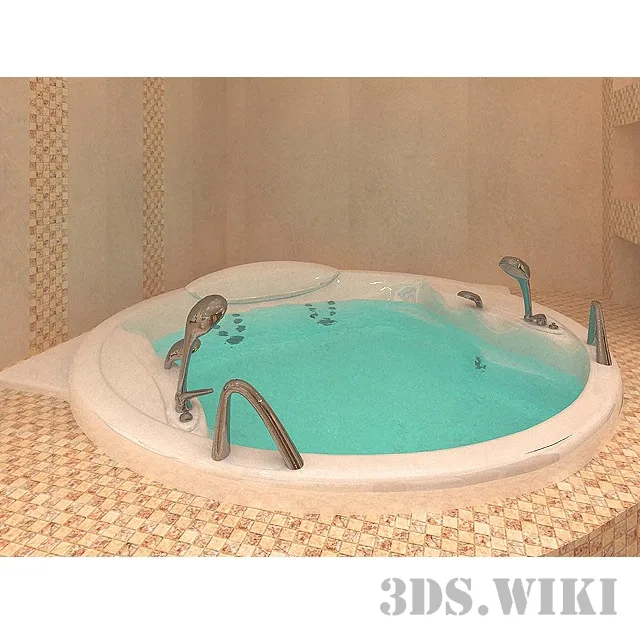 bathroom – Round bath 3ds Max