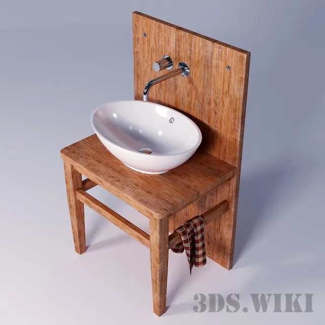 bathroom – Scandinavian style washbasin 3ds Max