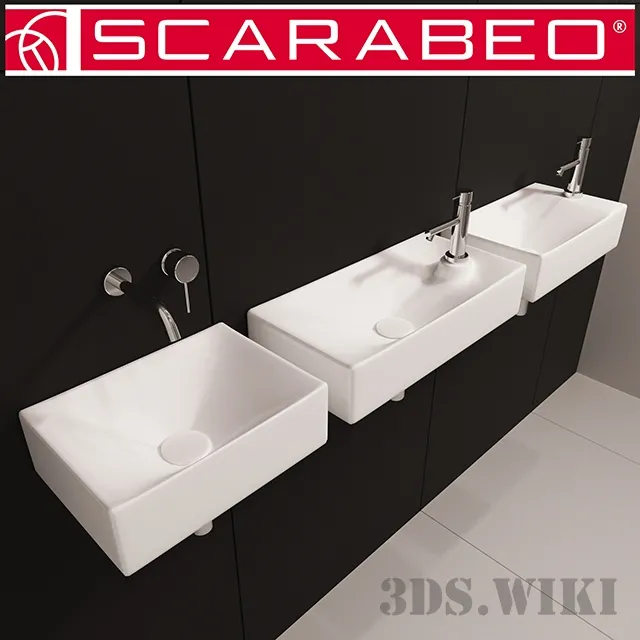 bathroom – Scarabeo Ceramiche washbasins 3ds Max
