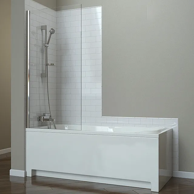 bathroom – SENSA bathtubs with universal panels 3ds Max