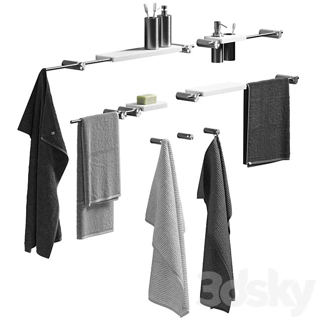 bathroom set 1 3DS Max Model