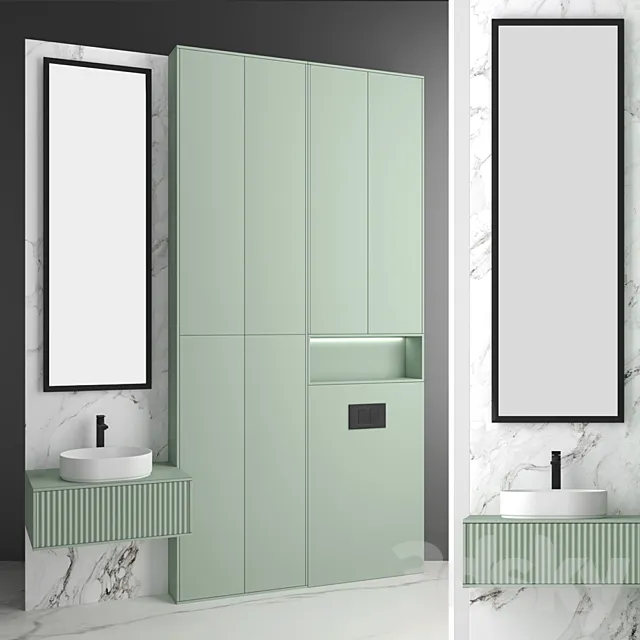 Bathroom set 12 3ds Max