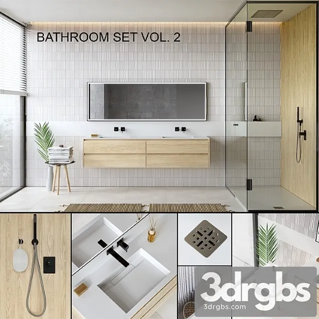 Bathroom Set 2 Vray GGX Corona PBR 3dsmax Download