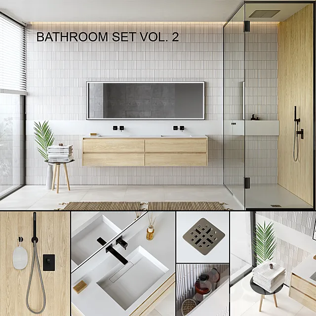 Bathroom set 2 (vray GGX corona PBR) 3DS Max Model