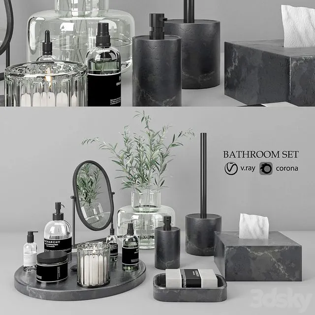 Bathroom set 20 3dsMax Model