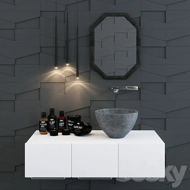 bathroom set 3ds Max