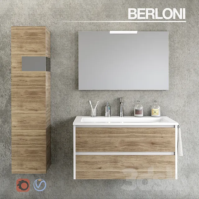Bathroom set Berloni Form 08 3DSMax File