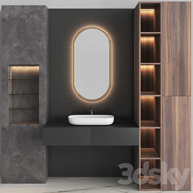 Bathroom Set BS03 3DS Max Model