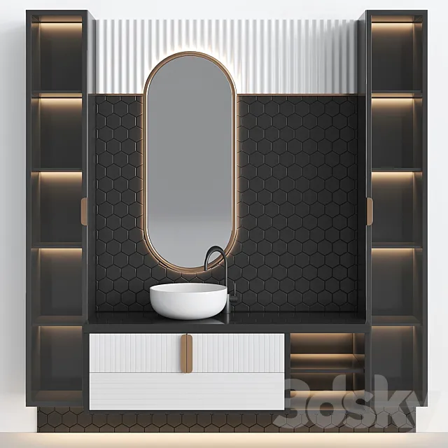 Bathroom Set BS22 3DS Max Model