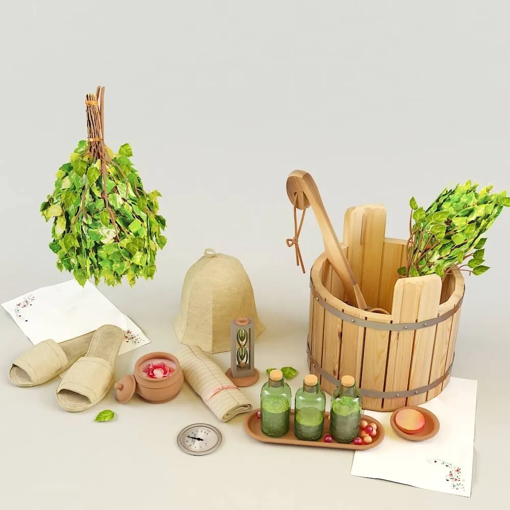 bathroom – Set for sauna 3ds Max