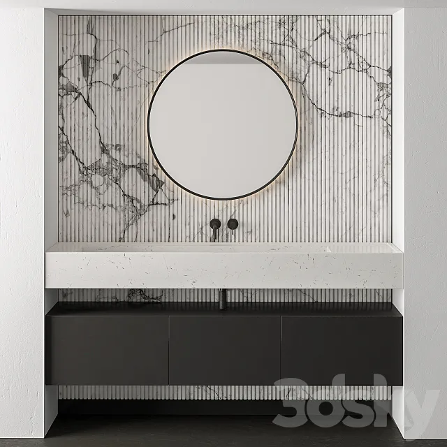 Bathroom Set Marble – Set 22 3DSMax File