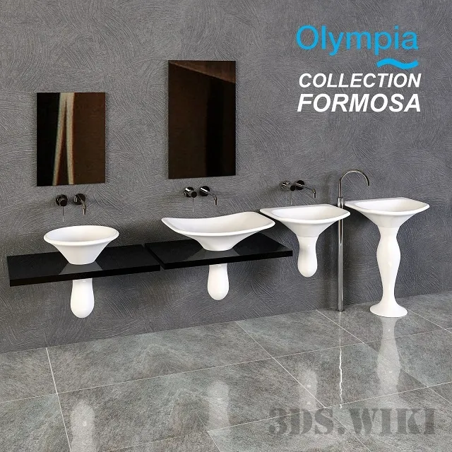 bathroom – Set of sinks Olimpia Formosa Rac 3ds Max