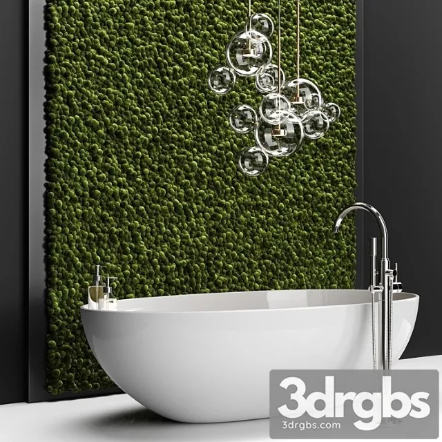 Bathroom Set With Moss 3dsmax Download