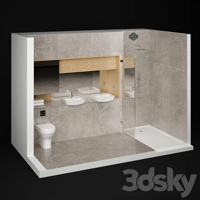 Bathroom set_01 3DSMax File