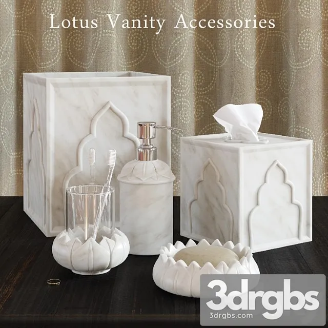 Bathroom Sets John Robshaw Lotus Vanity Accessories 3dsmax Download