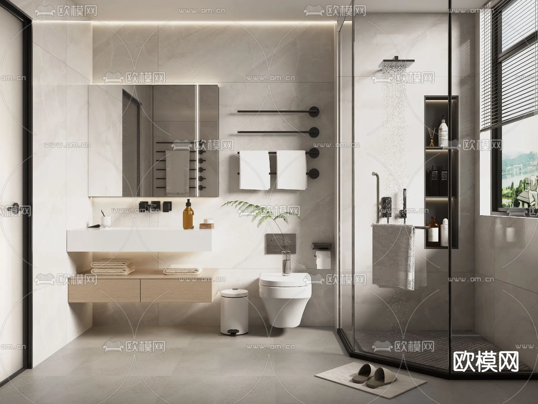 BATHROOM SETS – VRAY / CORONA – 3D MODEL – 2235