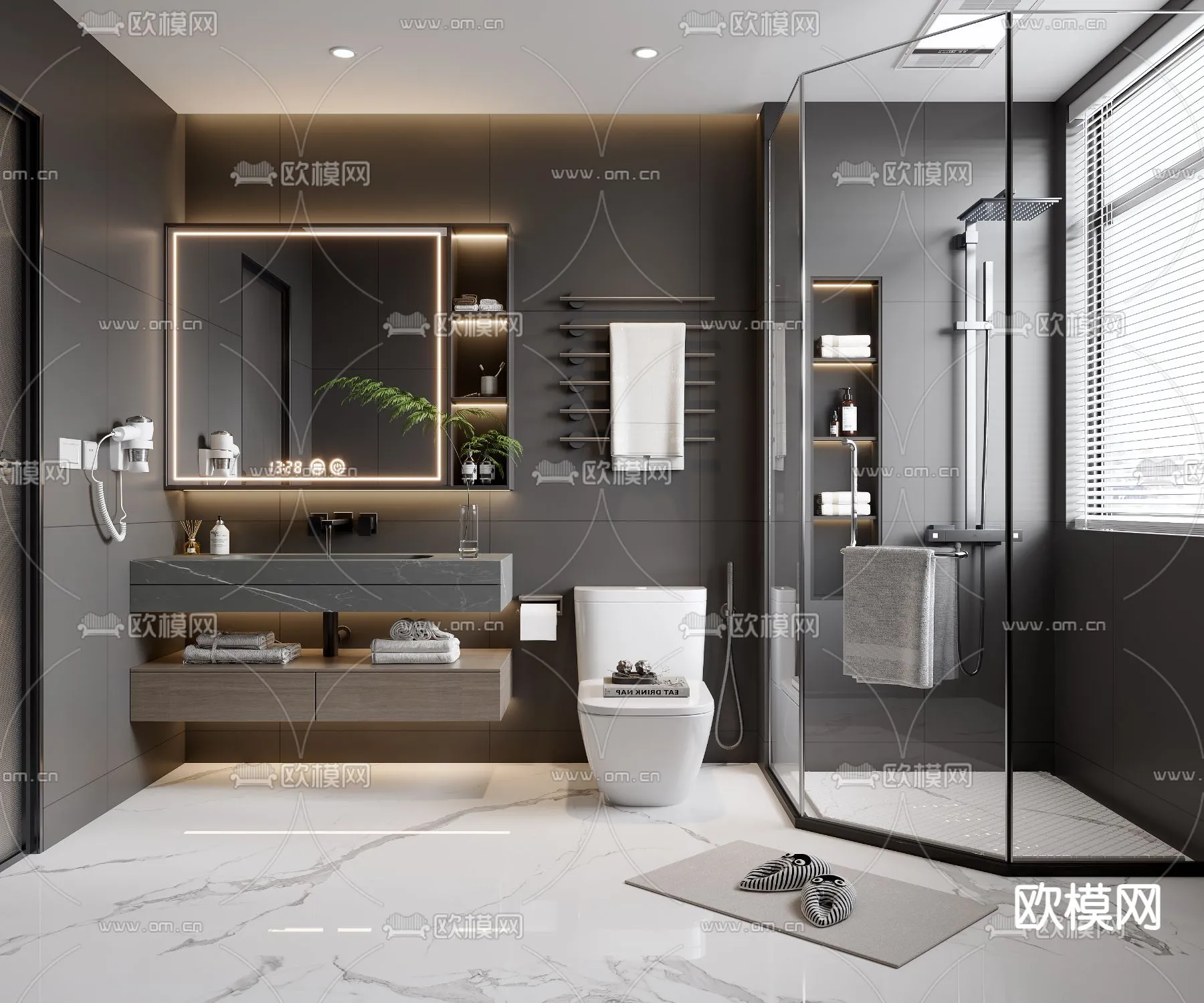 BATHROOM SETS – VRAY / CORONA – 3D MODEL – 2260