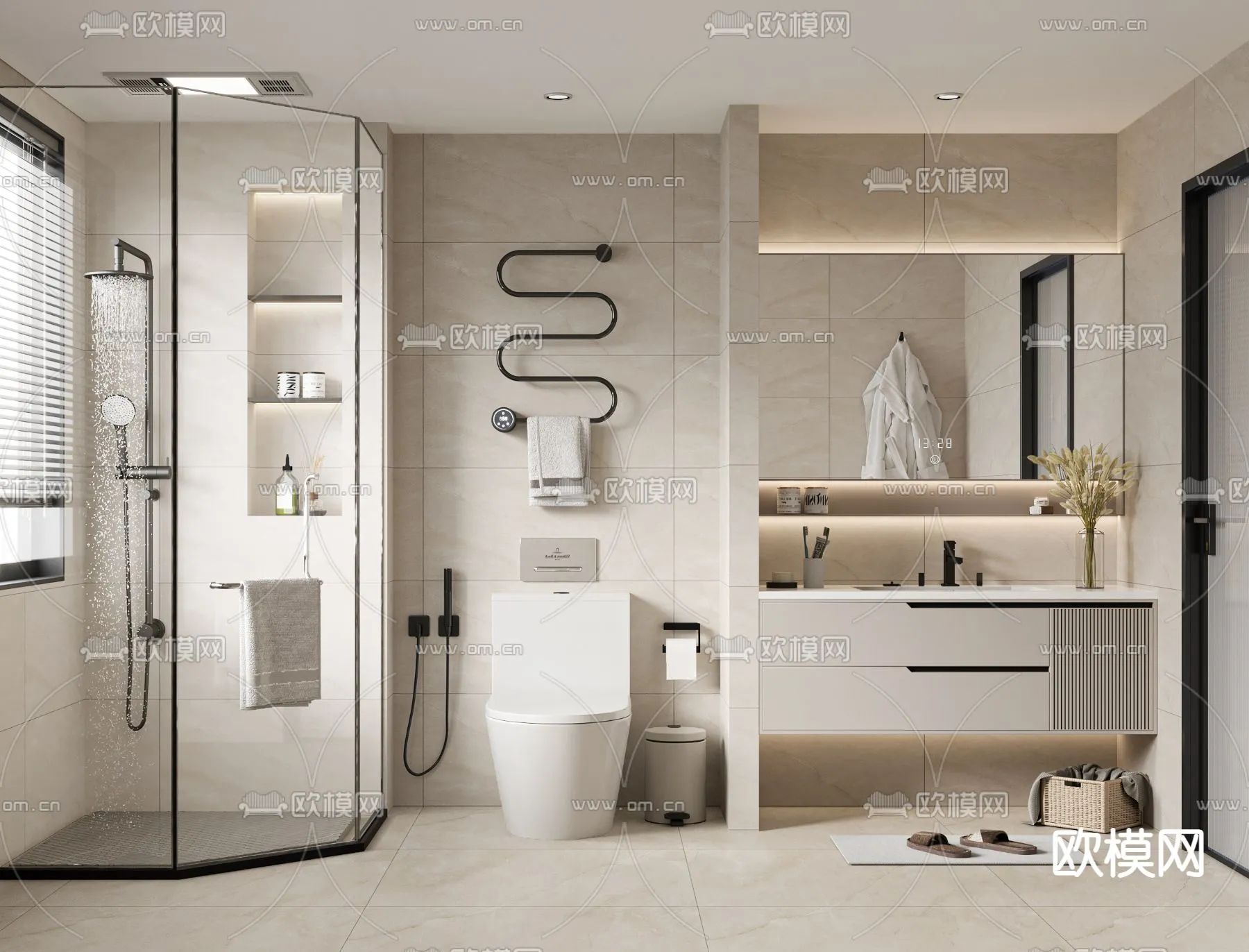 BATHROOM SETS – VRAY / CORONA – 3D MODEL – 2269