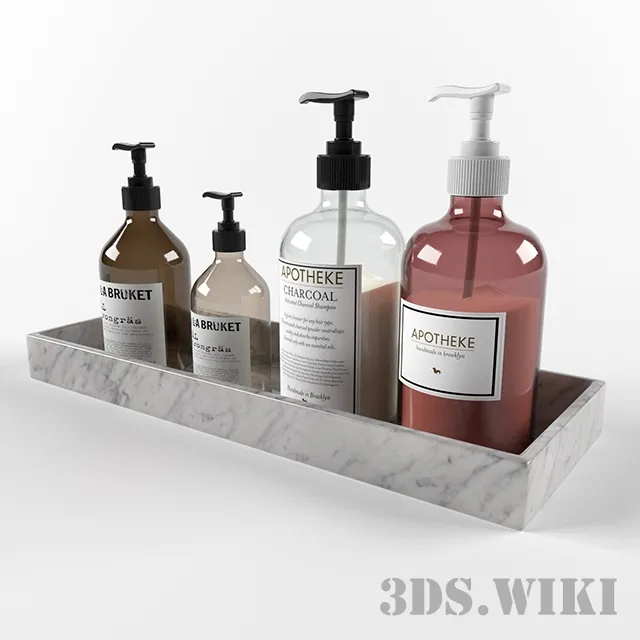 bathroom – Shampoo bottles 3ds Max
