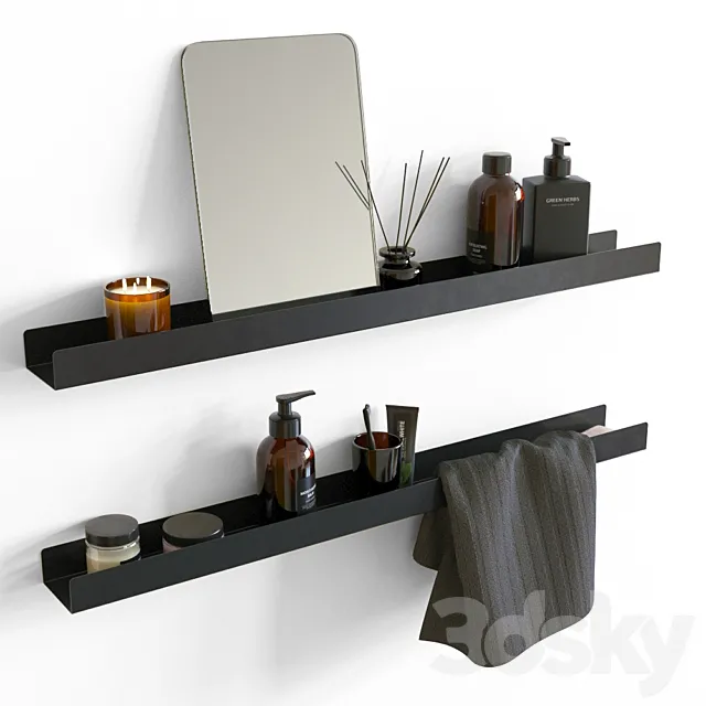 Bathroom shelves 3DS Max Model