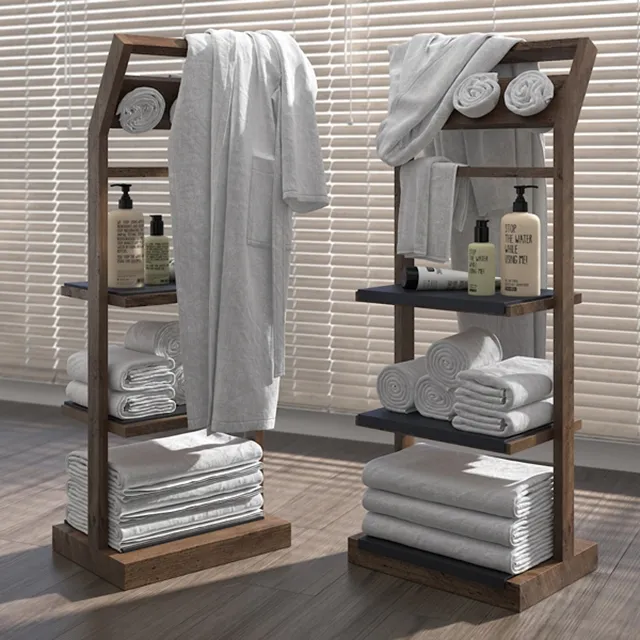 bathroom – Shelves for bathroom wooden 3ds Max