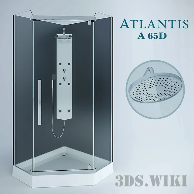 bathroom – Shower cabin Atlantis A-65D 3ds Max