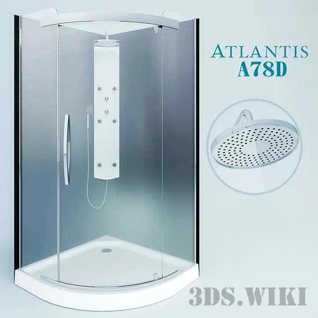 bathroom – Shower cabin Atlantis A-78D 3ds Max