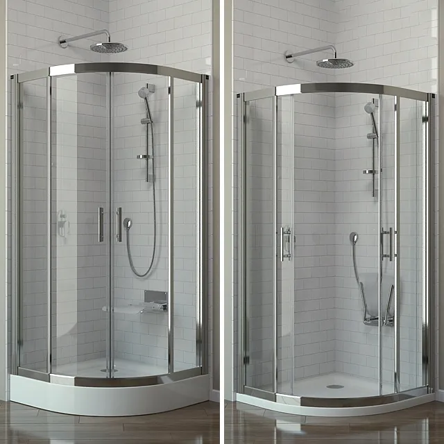 bathroom – Shower cabin GEO 6 semicircular 90×90 cm 3ds Max
