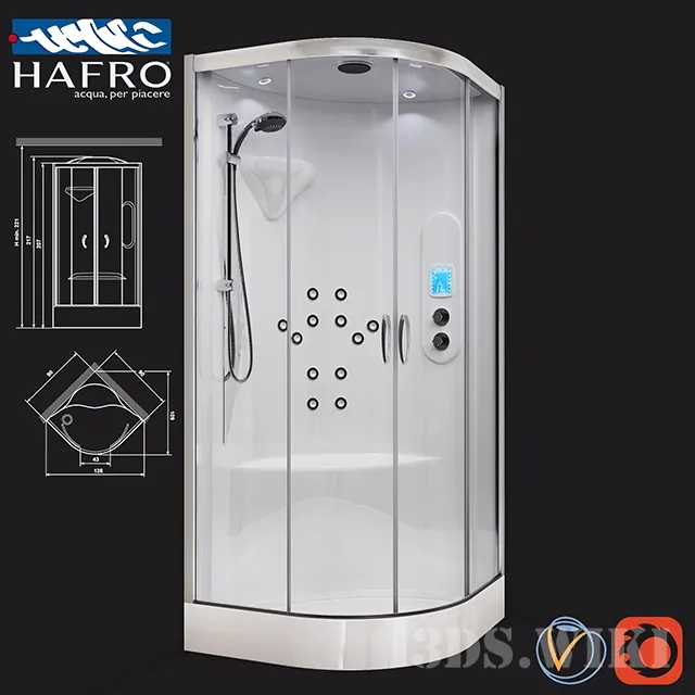 bathroom – Shower cabin Hafro New Bi-Size 3ds Max
