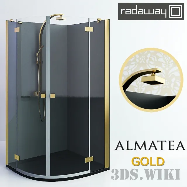 bathroom – Shower cabin Radaway Almatea Gold 3ds Max
