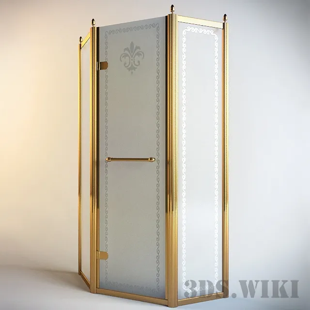 bathroom – Shower enclosure Cezares Retro P-1 3ds Max