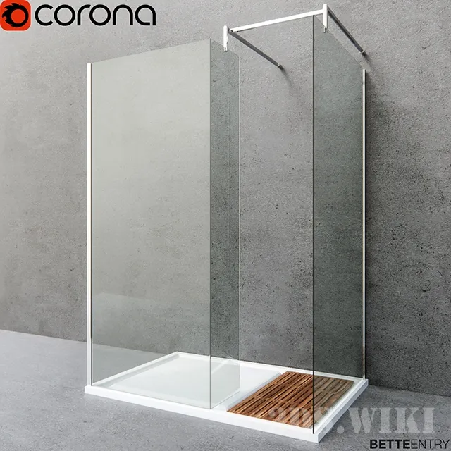 bathroom – Shower screen and shower tray BETTEENTRY 3ds Max