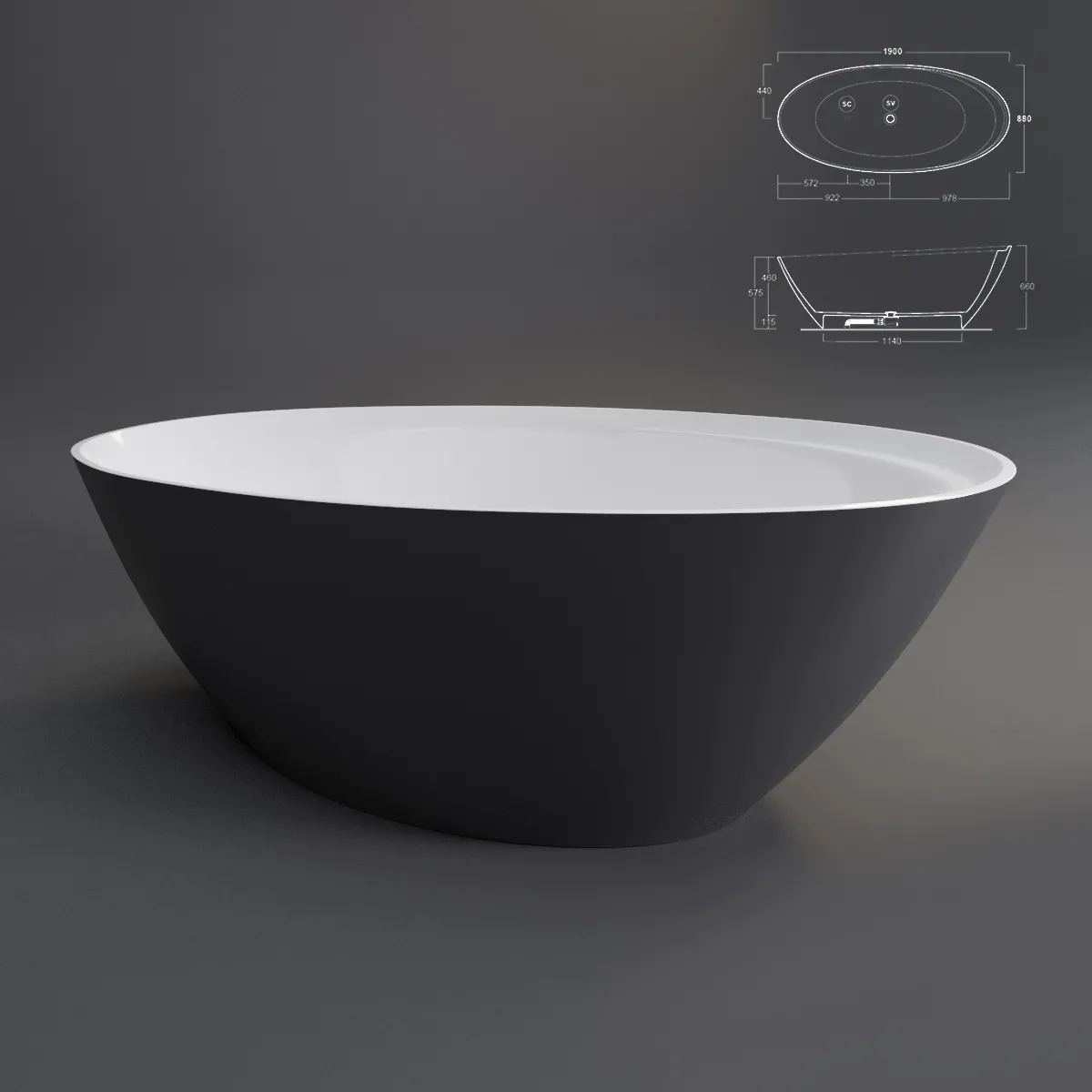 bathroom – SIMAS bathtub 05 3ds Max