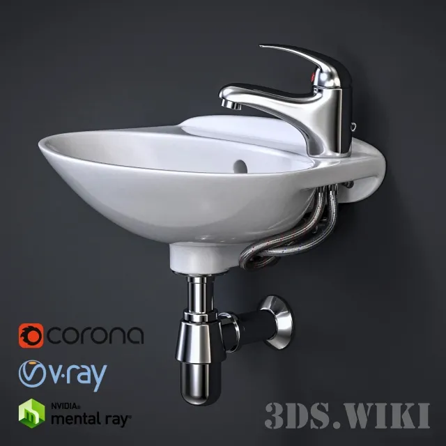 bathroom – Small beautiful shell 3ds Max