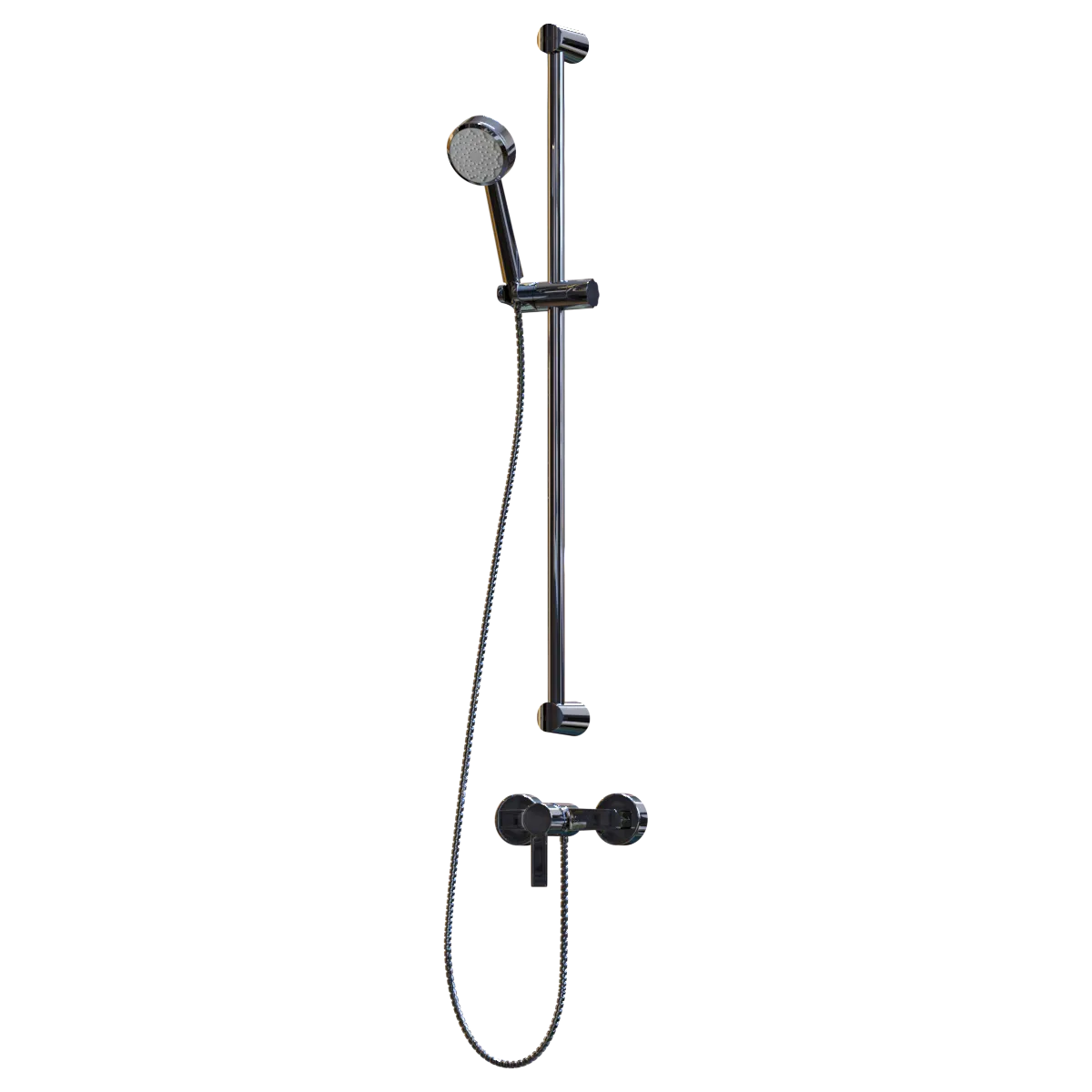 bathroom – Stainless steel shower 3ds Max