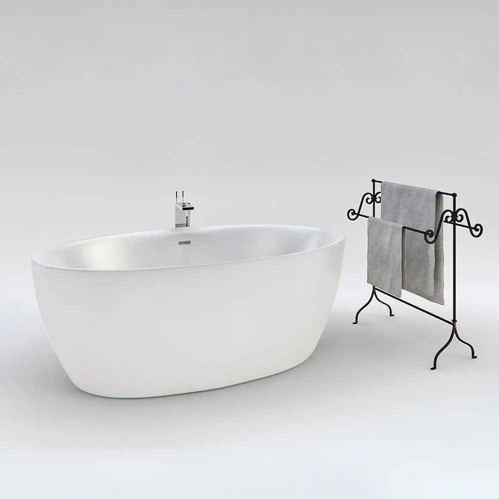 bathroom – Stone bath Balteco Senzo 3ds Max